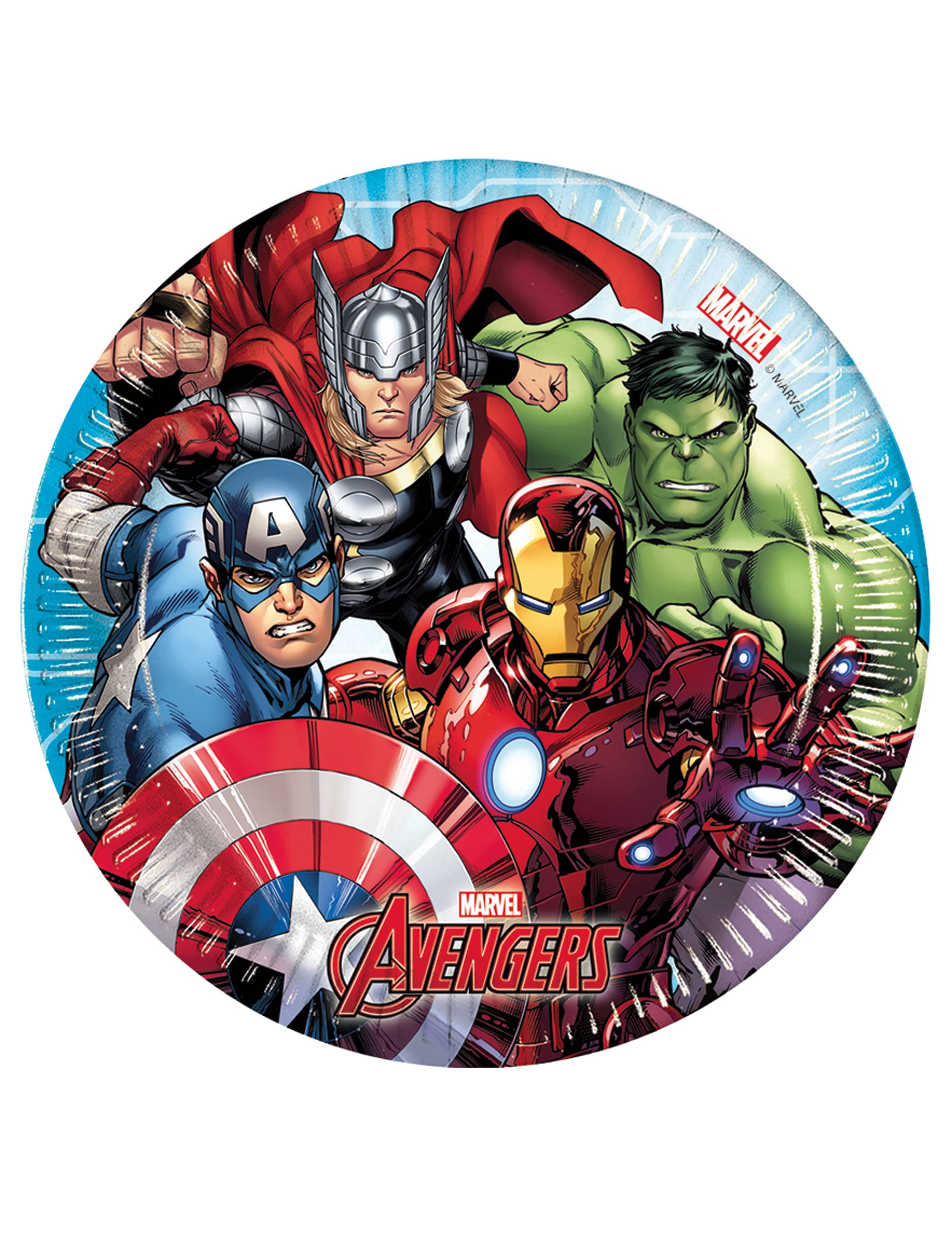 Mighty Avengers Plates Paper Medium 20cm 8CT