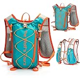Reflective Running Hydration Vest with 2L Water Bladder for Women Men | 500ml Water Bottle Compatible, Adjustable, compact, Bounce Free, Breathable Mesh, 100% Nylon, Phone Holder, Whistle