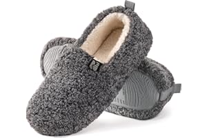 RockDove Women's Faux Shearling Closed Back Slipper with Memory Foam