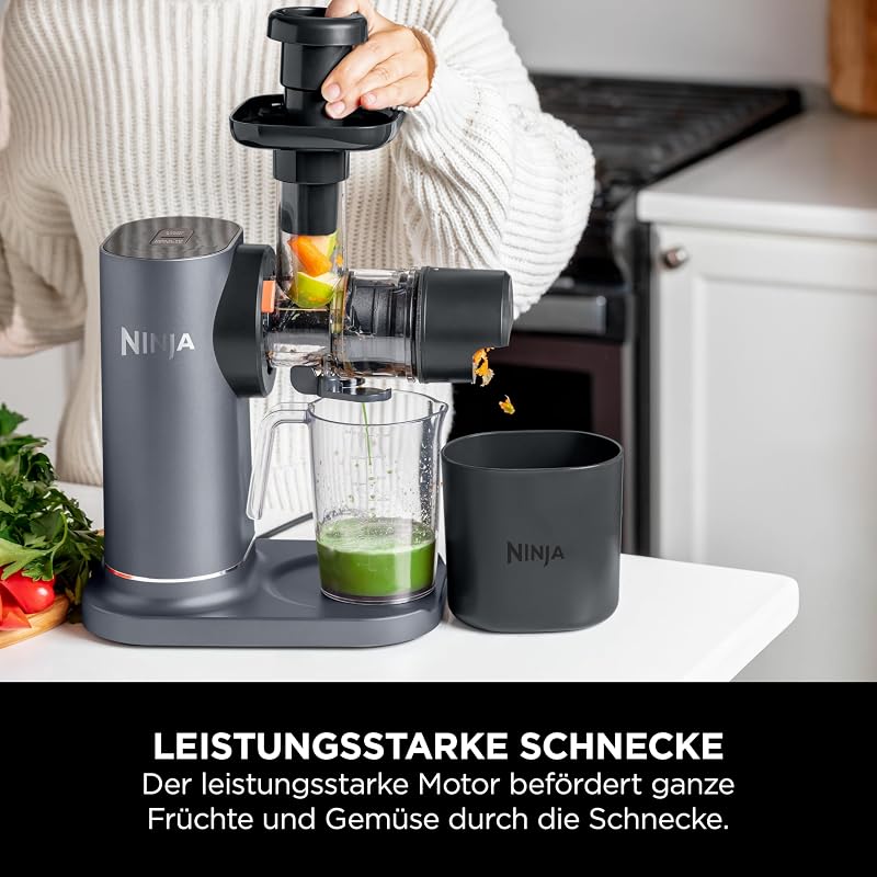 Kaltpresse-Entsafter Gemüse und Obst Grau JC151EU, für frische Säfte