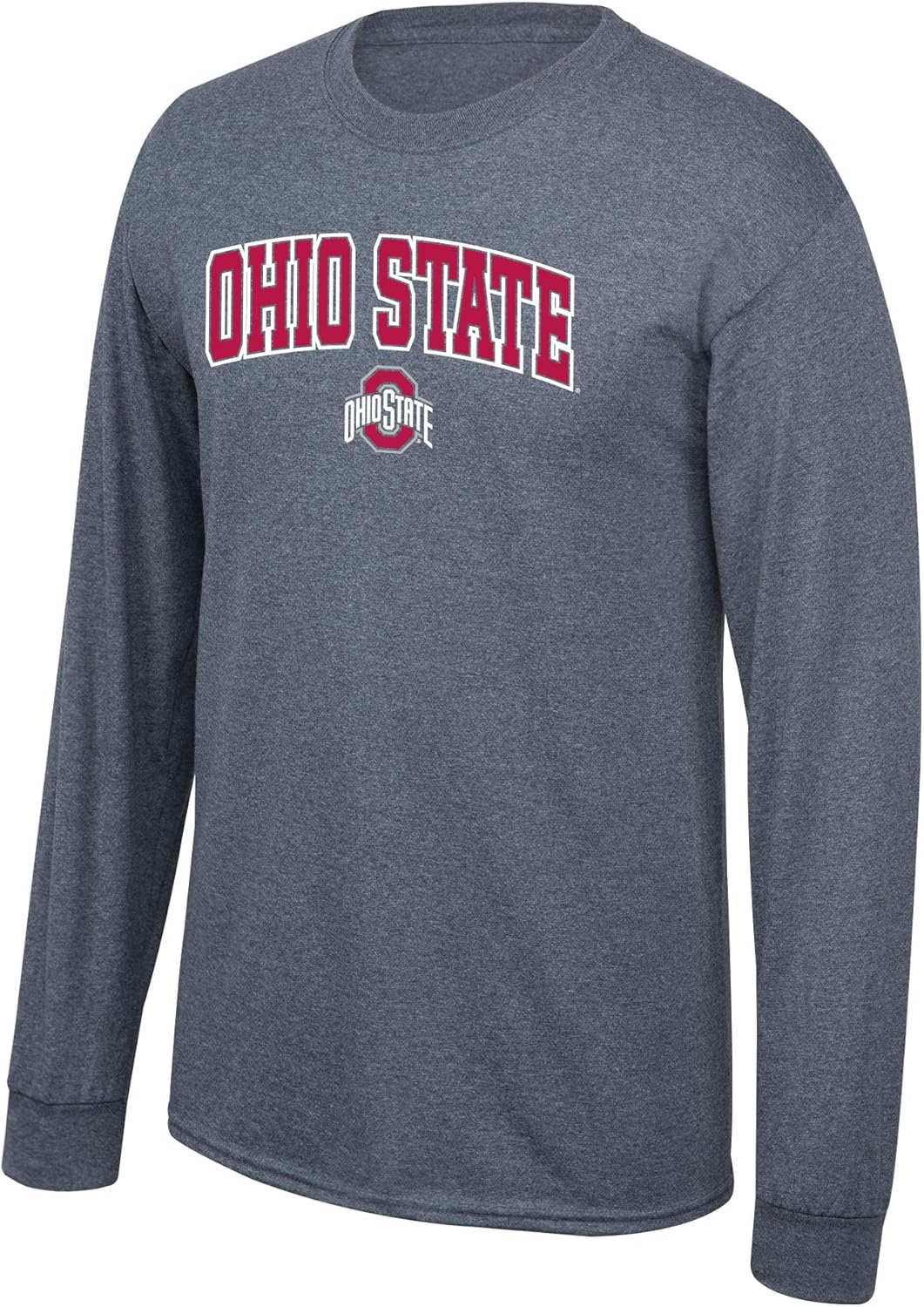 Elite Fan Shop Fan Favorite Dark Heather Long Sleeve Arch Tee Shirt : Clothing