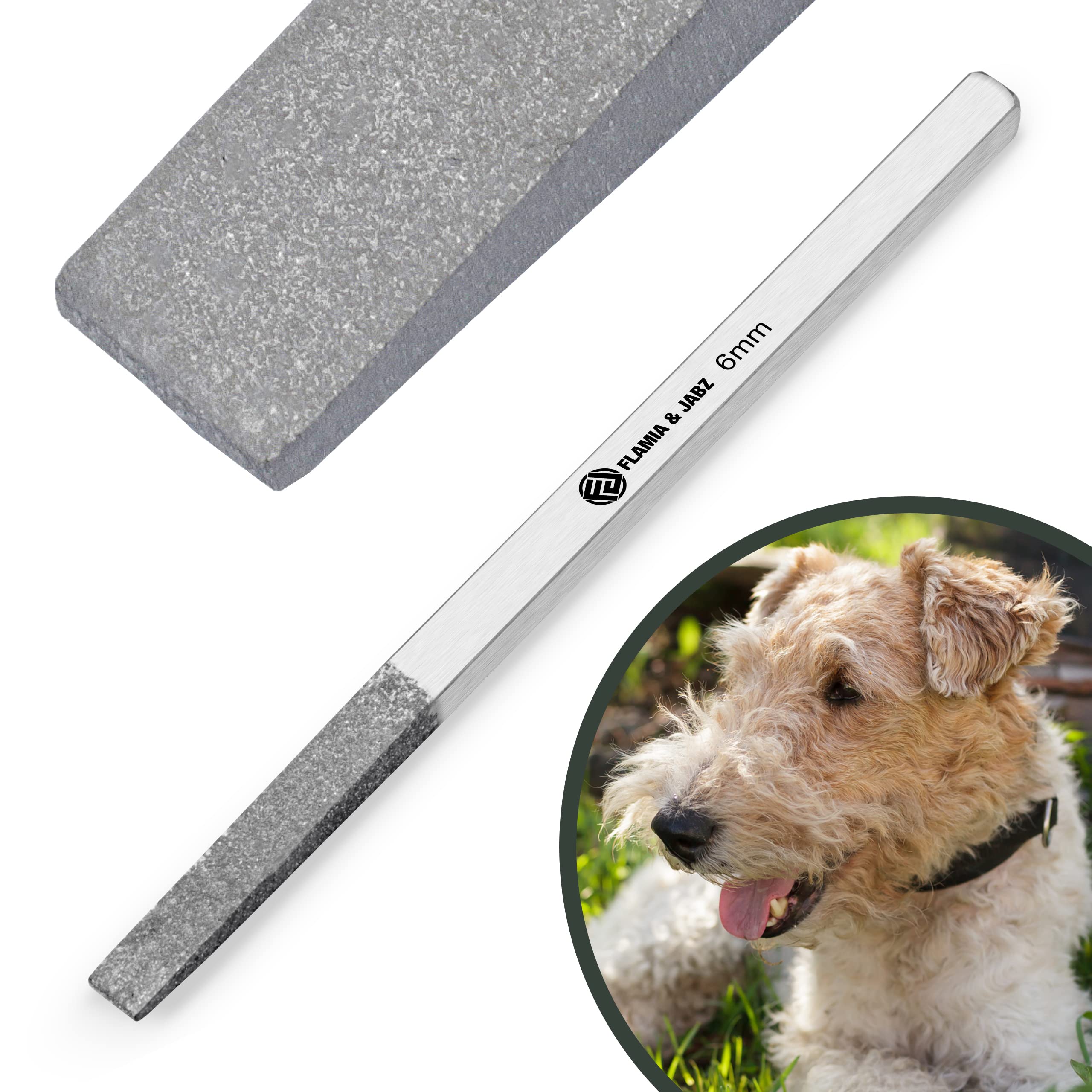 FLAMIA & JABZ Stripping Metal Stones & Nail file for Dogs, Cats & Pets (6 MM)