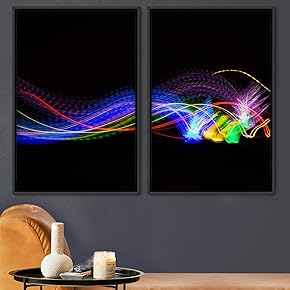 signwin 2 Piece Framed Canvas Wall Art Abstract...