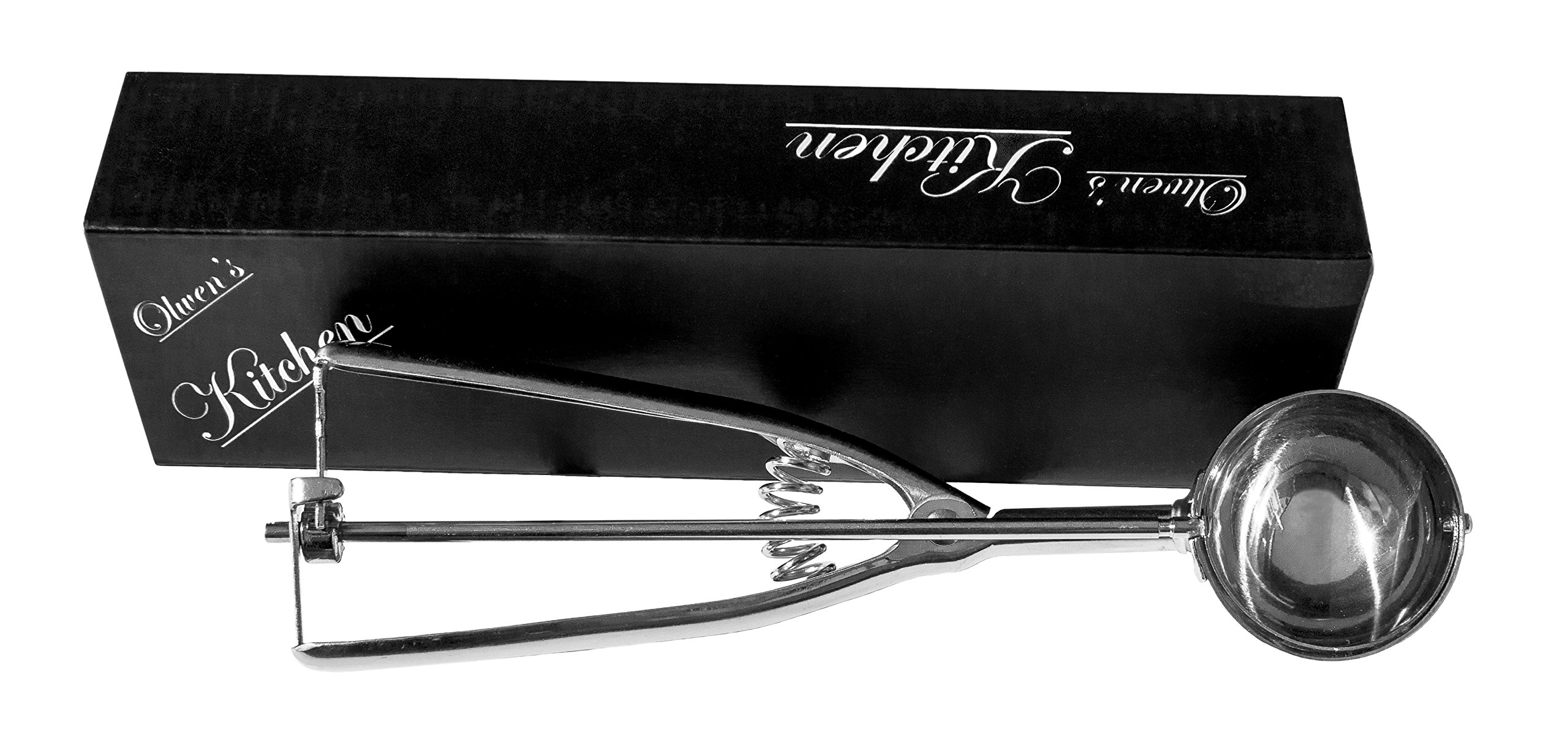 Ice Cream Scoop with Trigger Release - Stainless Steel Ice Cream Scooper for Cookie Dough Scoops Melon Balls Spoon Mashed Potato Disher