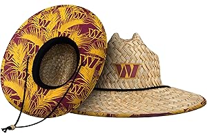 FOCO NFL Team Logo Floral Lifeguard Beach Straw Sun Hat