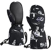 TopAcsy Kids Ski Gloves Waterproof Warm Winter Snow Mittens for Boys Girls