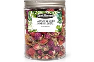 Colourful Dried Mixed Flowers | 100+ Flowers | 100% Natural | Food Grade Flowers | for Garnishing Cocktails, Tea, Cake Decora