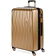 SwissGear 7272 Energie Expandable Hardside Luggage with Spinner Wheels and TSA Lock, Gold, Checked-Large 27-Inch