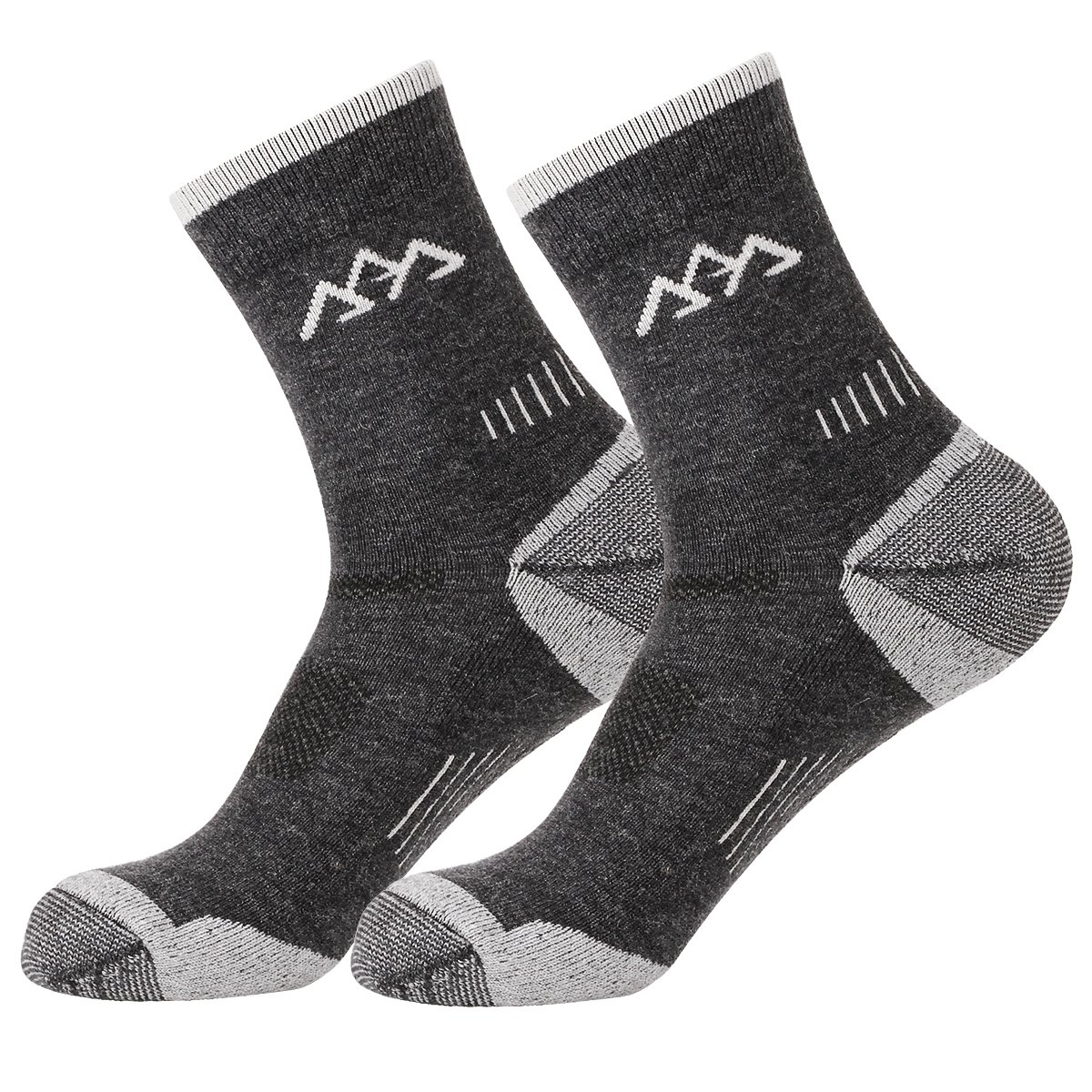 innotree Merino Wool Men's Hiking Socks, 2 Pairs Wicking Cushion Crew
