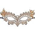 Zinniday Butterfly Lace Masquerade Mask - Shiny Butterfly for Women Halloween Masquerade