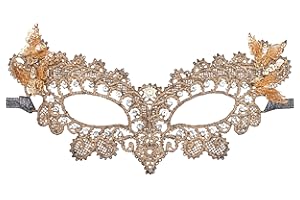 Zinniday Butterfly Lace Masquerade Mask - Halloween Renfaire Shiny Butterfly Masks for Women Halloween Masquerade