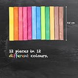 Westcott Chalk Pack 12 Colourful 1.2 cm Diameter 8.5 cm Long Low Dust view 4