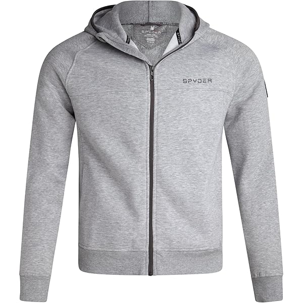 Spyder Men's Full Zip Hooded Soft Shell Jacket, Polar/Black