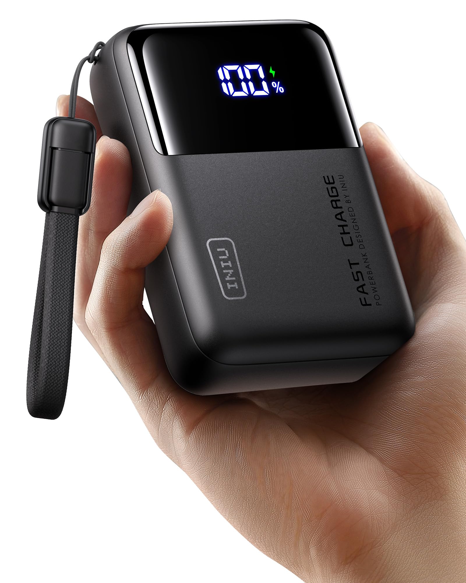 INIU Laptop Power bank, Ultra Kompakt 100W Schnellladung Powerbank, 25000mAh Hochkapazität Externer Akku mit USB C Kabel, Flugtauglich, für MacBook, Steam Deck, iPhone 17/16/15 Pro, Samsung, iPad uvm.