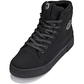 CALTO Men's Invisible Height Increasing Elevator Shoes - Zip-up Cap Toe High Top Sneaker Boots - 2.4 Inches Taller