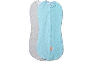 SwaddleMe by Ingenuity Compression Baby Swaddle Pod, Two-Way Zipper for Easy Diaper Changes, Improves Sleep & Calms Startle Reflex, 0-2 Months, 1.0 TOG, 2-Pack - Dino Jam