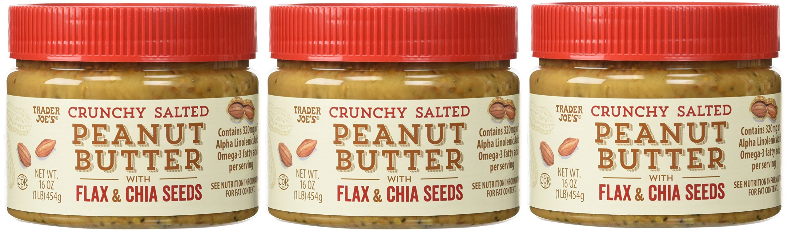 Trader Joe's Crunchy Salted Peanut Butter with Flax and