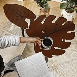 BAMEOS Monstera Leaf Nesting Tables Set of 2, Small