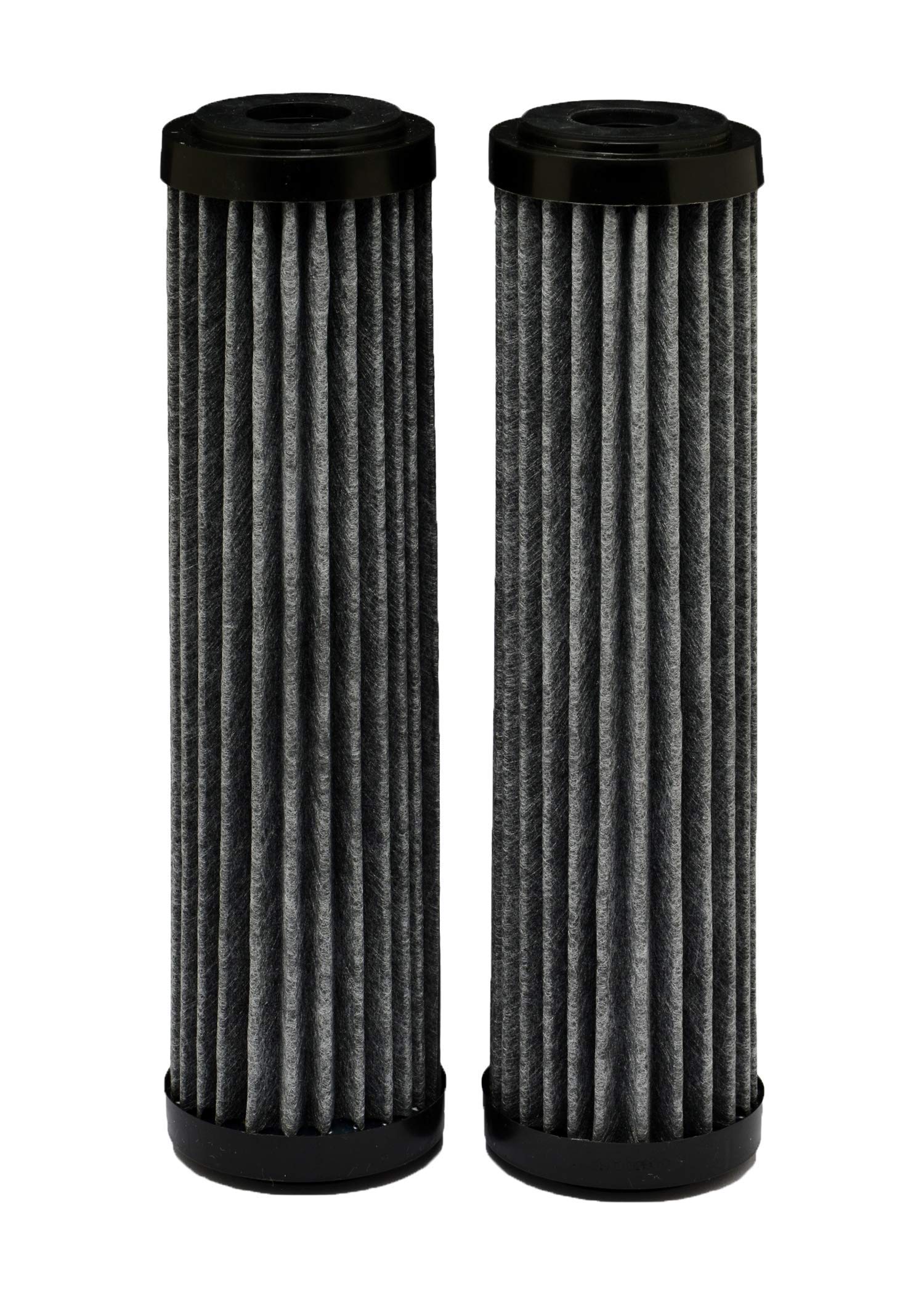 EcoPure EPW2F Premium Fact Universal Whole Home Filter (2 Pack), Dark Gray/Black
