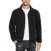 COOFANDY Men's Soft Polar Fleece Jacket Lightweight Full Zip Jackets Casual Outdoor Warm Jackets Coats with Pockets