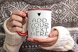 Custom White Coffee Mug - ADD YOUR NAME TEXT