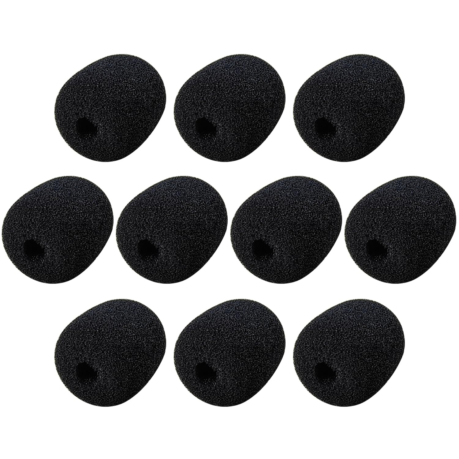 Headset Microphone Foam Covers, Soft Foam Microphone Windscreen Microphone Protector Microphone Noise Filter Mini Windscreens Sponge Foam Microphone Covers Shield Protection Covers (10 Pack)