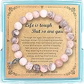 Nogcig Breast Cancer Bracelets for Women Men,Breast Cancer Gifts for Woman,Adjustable Stretch Breast Cancer Awareness Bracelets