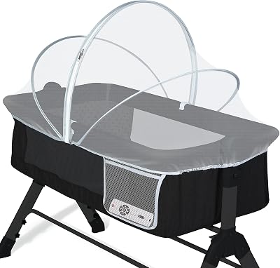 Orzbow Mosquito Net for Cot Universal Crib Canopy with Side Pocket White