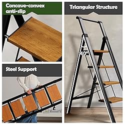 Taranta 5 Step Ladder, Portable Folding Ladder with