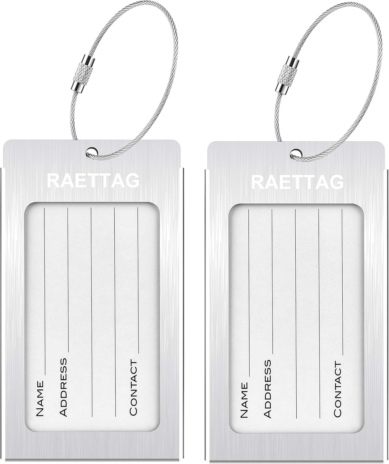 Luggage Tags, LLFSD RAETTAG Metal Suitcase Tags Travel Bag