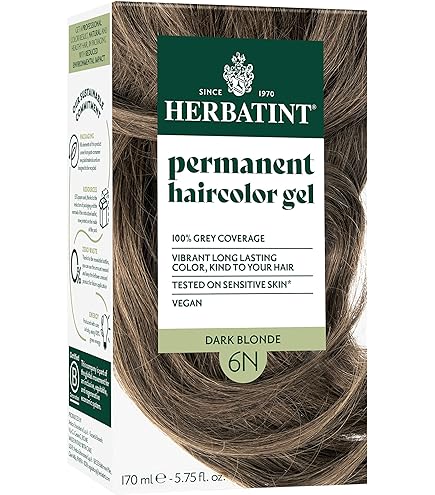 Amazon.com: Herbatint 5M 永久草本淡桃花心木栗子髮膠套組- 每