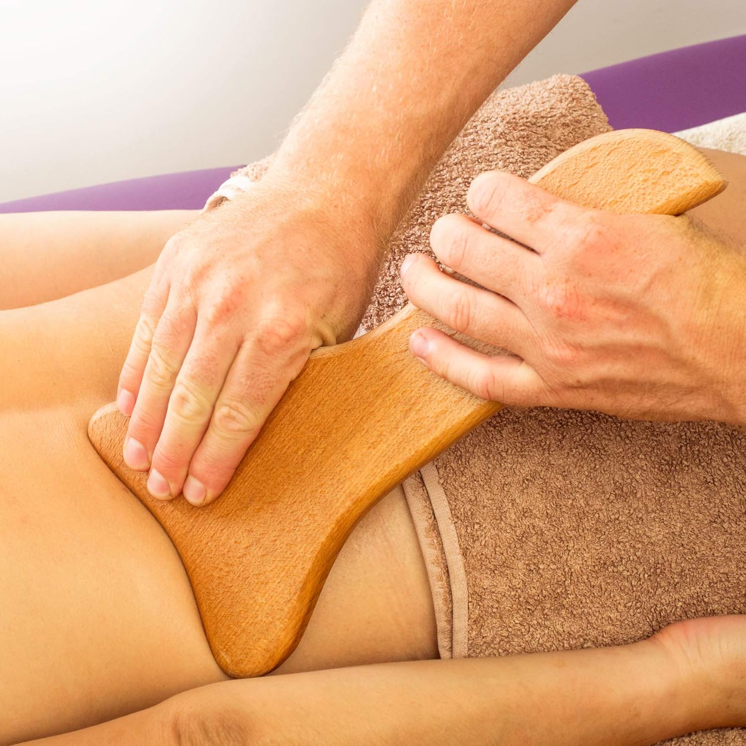 Tuuli Accessories Anti Cellulite Massage Tool Massager Maderotherapy Wooden 33 x 16 cm, Cream - Image 3