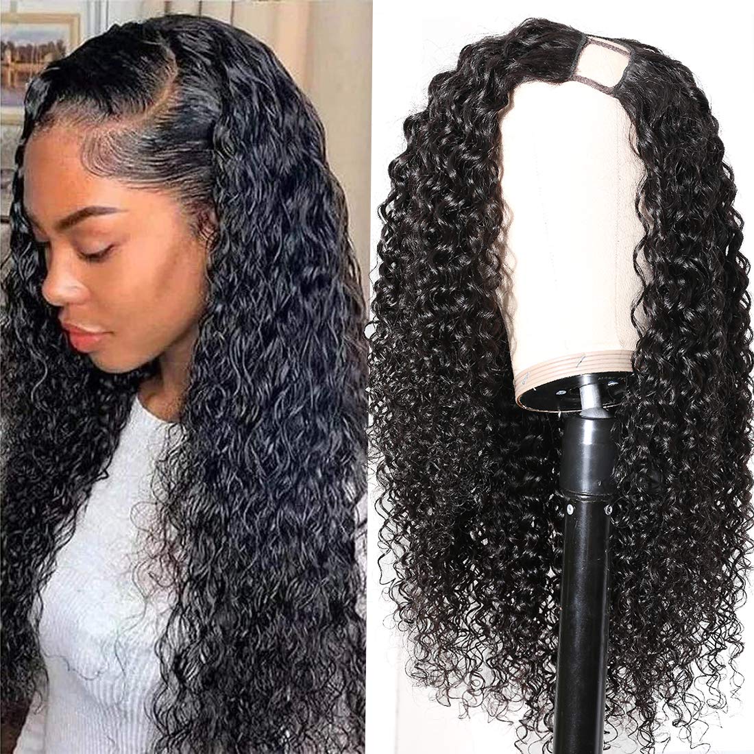 Amazon Com Unice Hair U Part Wig Human Hair Curly Wigs For Black Women Brazilian Virgin Hair Half Wigs Glueless Full Head U Shape Clip In Wig 150 Density 10inch Beauty Amazon Com Unice Hair U Part Wig Human Hair Curly Wigs For Black Women Brazilian Virgin Hair Half Wigs Glueless Full Head U Shape Clip In Wig 150 Density 10inch Beauty