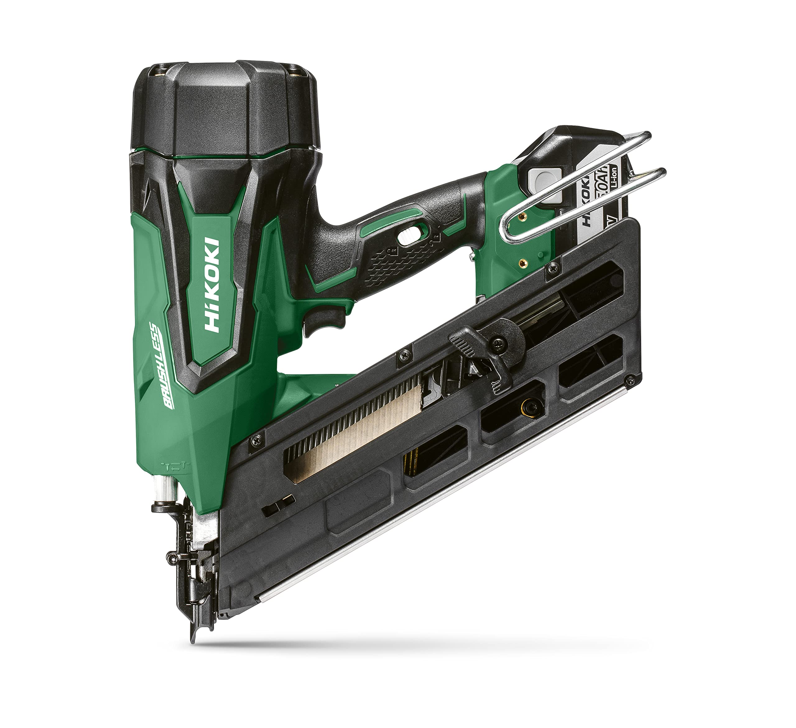 HIKOKI Akku Streifen Nagler 34° NR1890DBCL (18V, Li-Ion, Brushless, Transportkoffer, Schutzbrille, inkl. 2x 5.0 Ah Akkus und Ladegerät)
