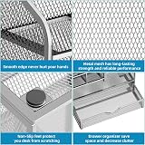 Marbrasse Mesh Desk Organiser Multifunctional Pen Holder Silver 26x23x10 cm view 6