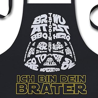 YORA Grillschürze für Männer lustig - Ich Bin Dein Brater - Vatertagsgeschenk inkl. BBQ-Urkunde - lustige Geschenke zum Vatertag - Geschenkideen Papa &amp; Opa