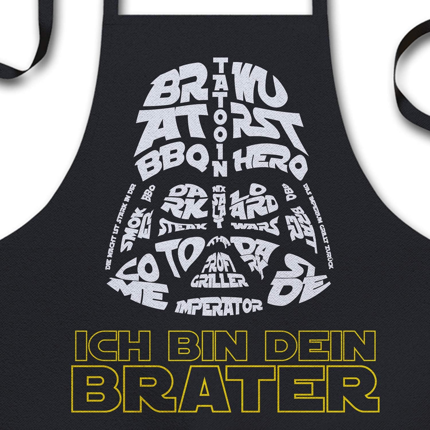 YORA Grillschürze für Männer lustig - Ich Bin Dein Brater - Vatertagsgeschenk inkl. BBQ-Urkunde - lustige Geschenke zum Vatertag - Geschenkideen Papa &amp; Opa