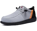 LARNMERN Slip On Steel Toe Shoes Men Lightweight
