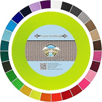 Amazon 国brookデザインheavyナイロン帯ひも 1インチ Country Brook Design ロープ コード