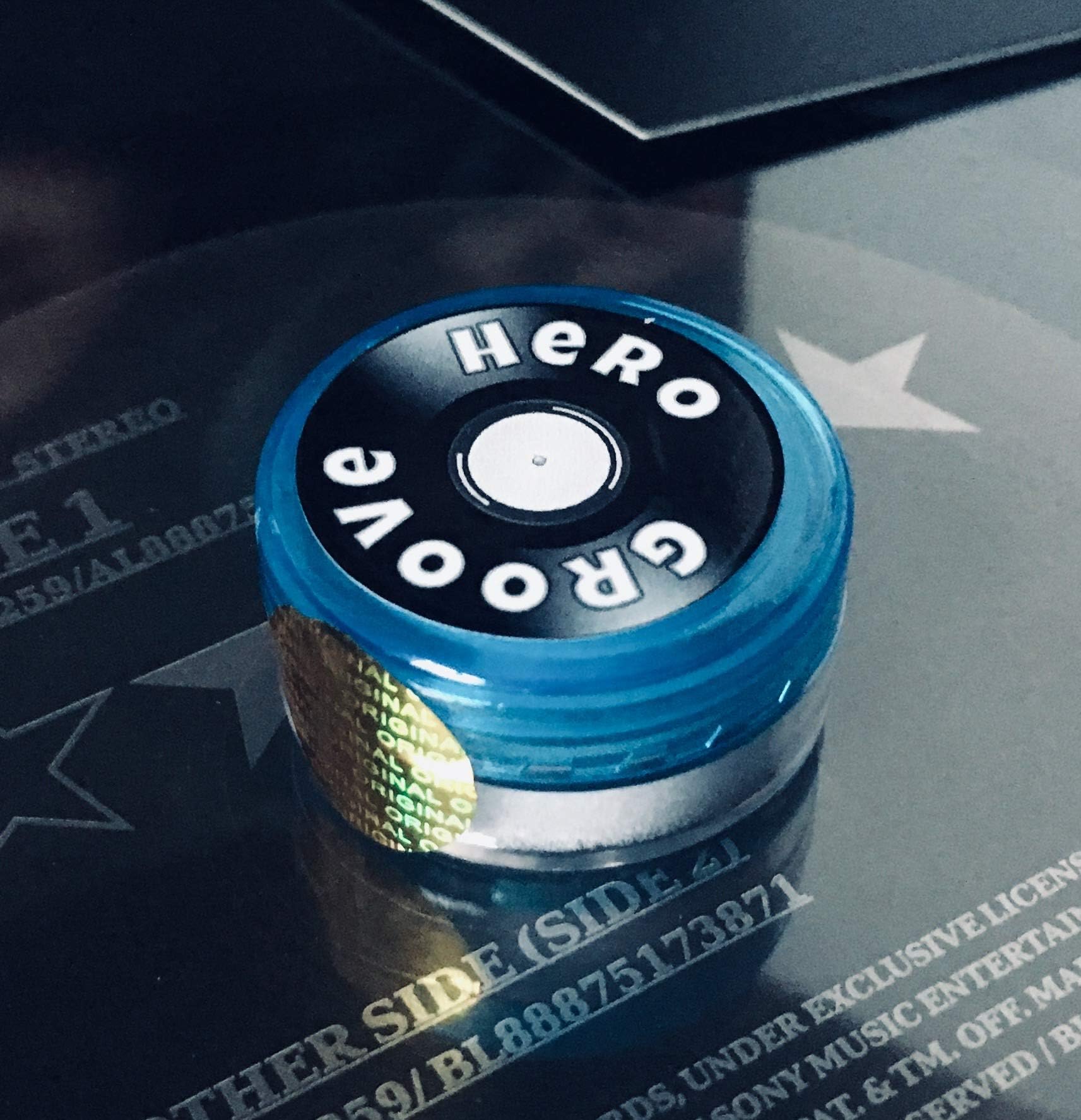 Groove Hero, Blue, Turntable/Record Player Stylus Cleaner - Stylus Brush Companion