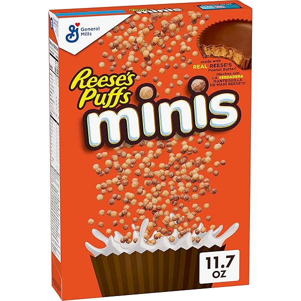 REESE’S PUFFS MINIS BREAKFAST CEREAL, CHOCOLATE PEANUT BUTTER CEREAL, 11.7 OZ