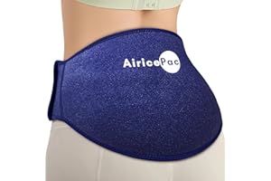 AiricePac Ice Pack for Back Pain Relief, Reusable Gel Lower Back Wrap, Cold Compress Therapy for Waist Lumbar Injuries, Sciatic Nerve, Herniated or Degenerative Disc, Coccyx, Tailbone Pain Blue
