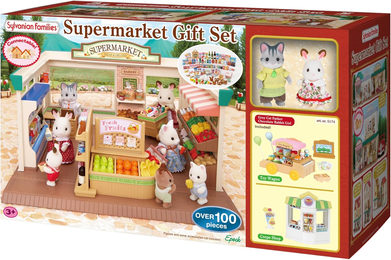sylvanian supermarket gift set