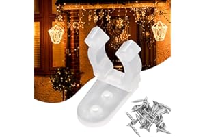 mxuteuk 100pcs 1/2 Inch LED Rope Light Clips Holder With 200 PCS Screws for Hanging Christmas Light Outdoor Wedding Patio LED Light Wall Mount G012-11-13