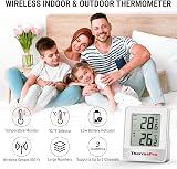 ThermoPro TP200C Indoor Outdoor Thermometer Wireless Greenhouse Sensor view 3