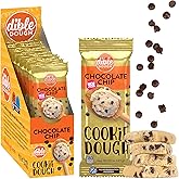 Dible Dough Edible Cookie Dough Bars, Chocolate Chip,10 Pack | All Natural Ingredients, Low Calorie Healthy Snacks, 180 Calories per Serving, Non-refrigerated Snack Bars