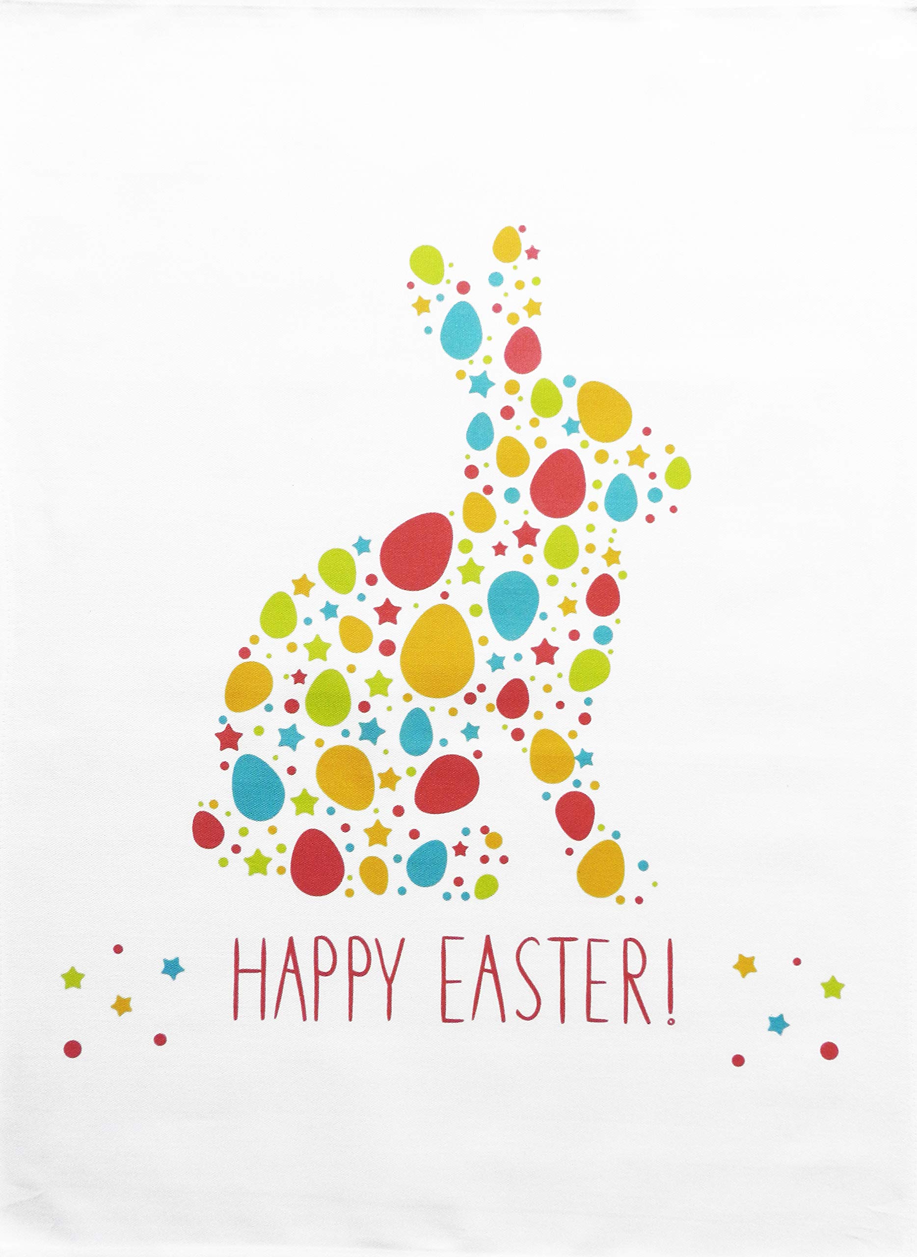 Half a Donkey Happy Easter - Easter Bunny Large Cotton Tea Towel