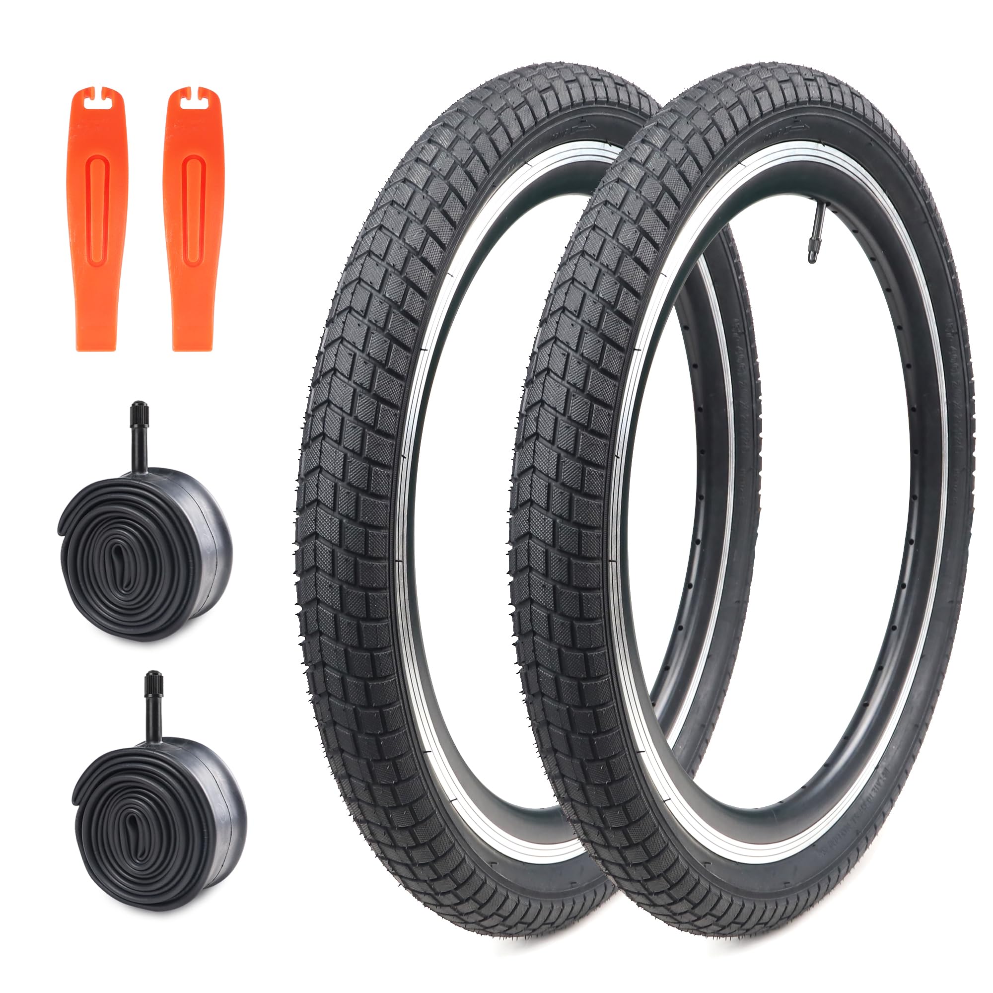 MEGHNA Bike Tyre 20x2.125 Inch 57-406 Foldable Cycle Tyre for Mountain Bike/Scooter/Hybrid Bike Bicycle