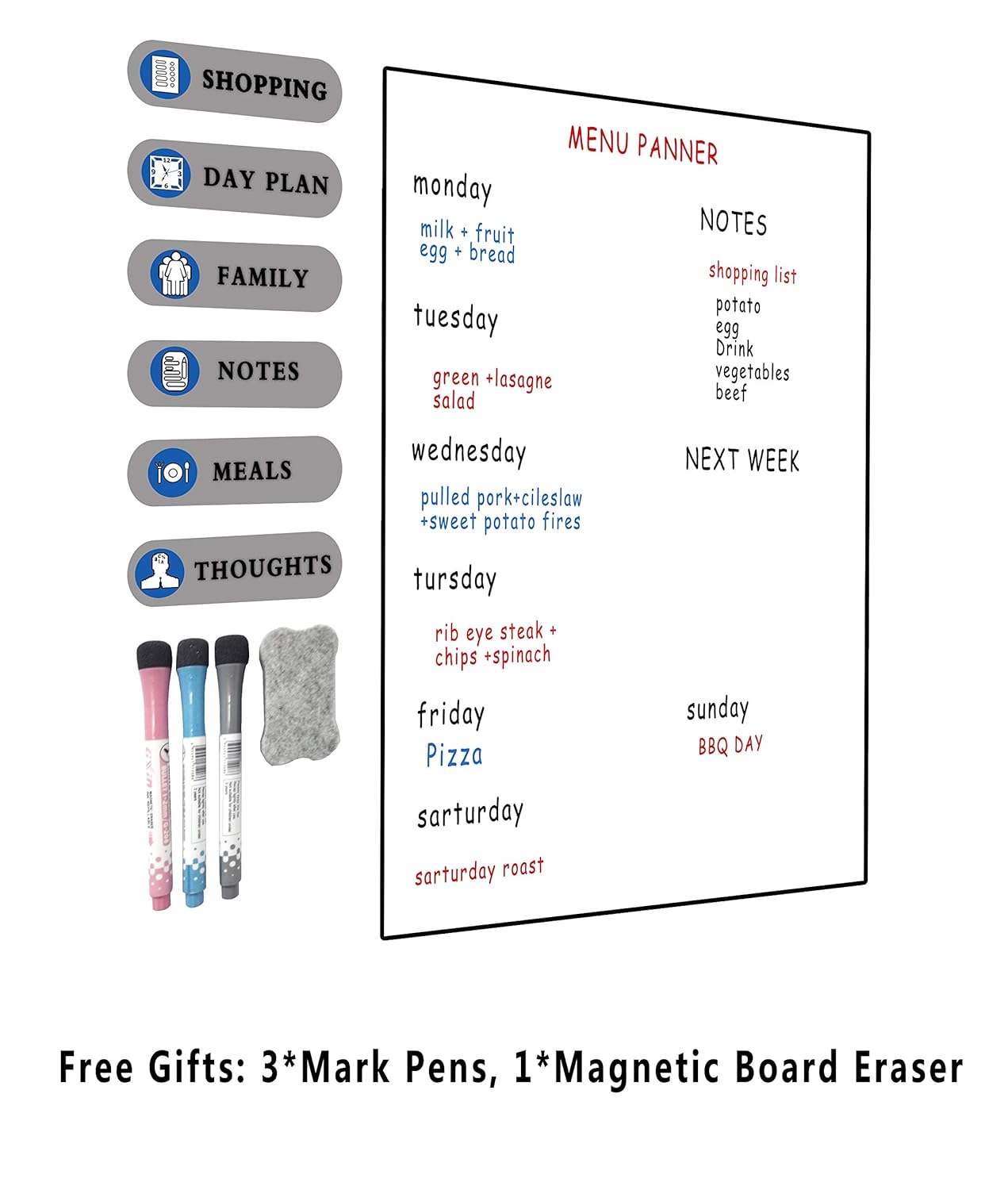 villexun borrado en seco blanco pizarra blanca magnética Memo ...