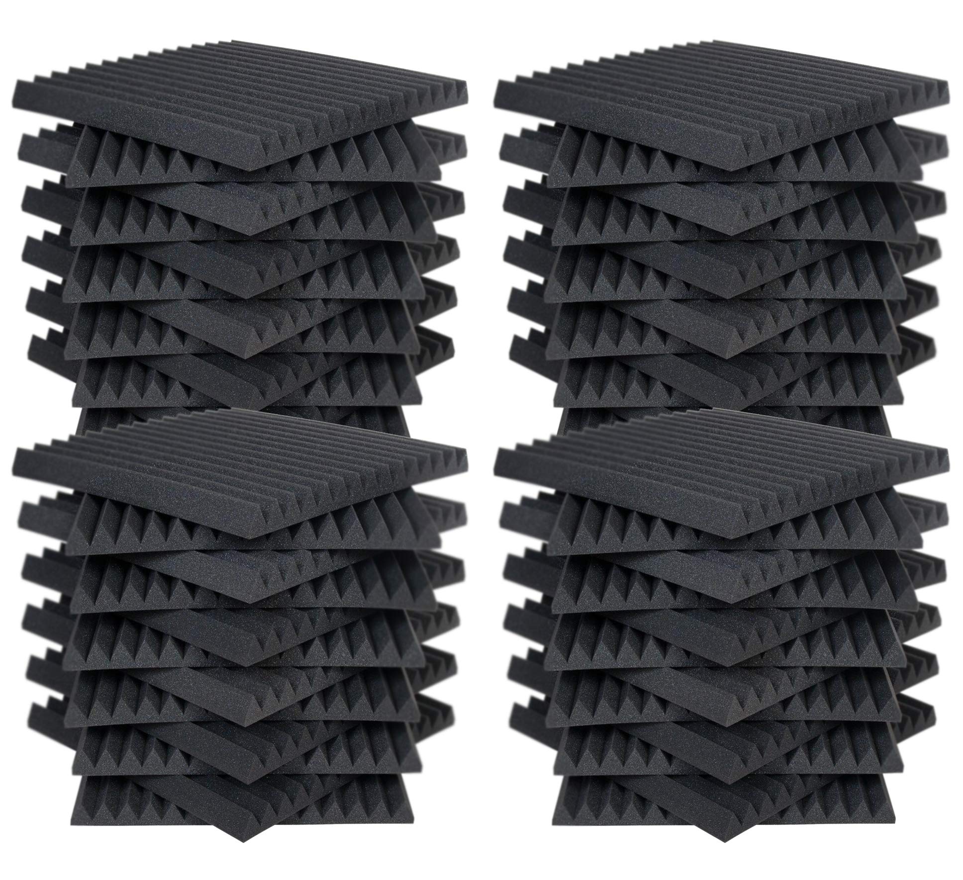 Photo 1 of ******* PHOTO STOCK FOR REFERENCE***AK TRADING CO. High Acoustic Panels Studio Soundproofing Foam Wedge Tiles 12"L x 12"W x 1"H - Pack of 48 Tiles